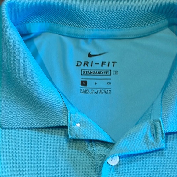Nike Dri-fit Golf Shirt Mens Light Blue Small - Picture 4 of 7